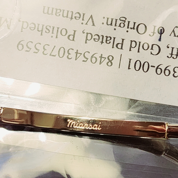 NWT Miansai Thin Gold Plated ID Cuff Bracelet Men's | Medium - Picture 5 of 5